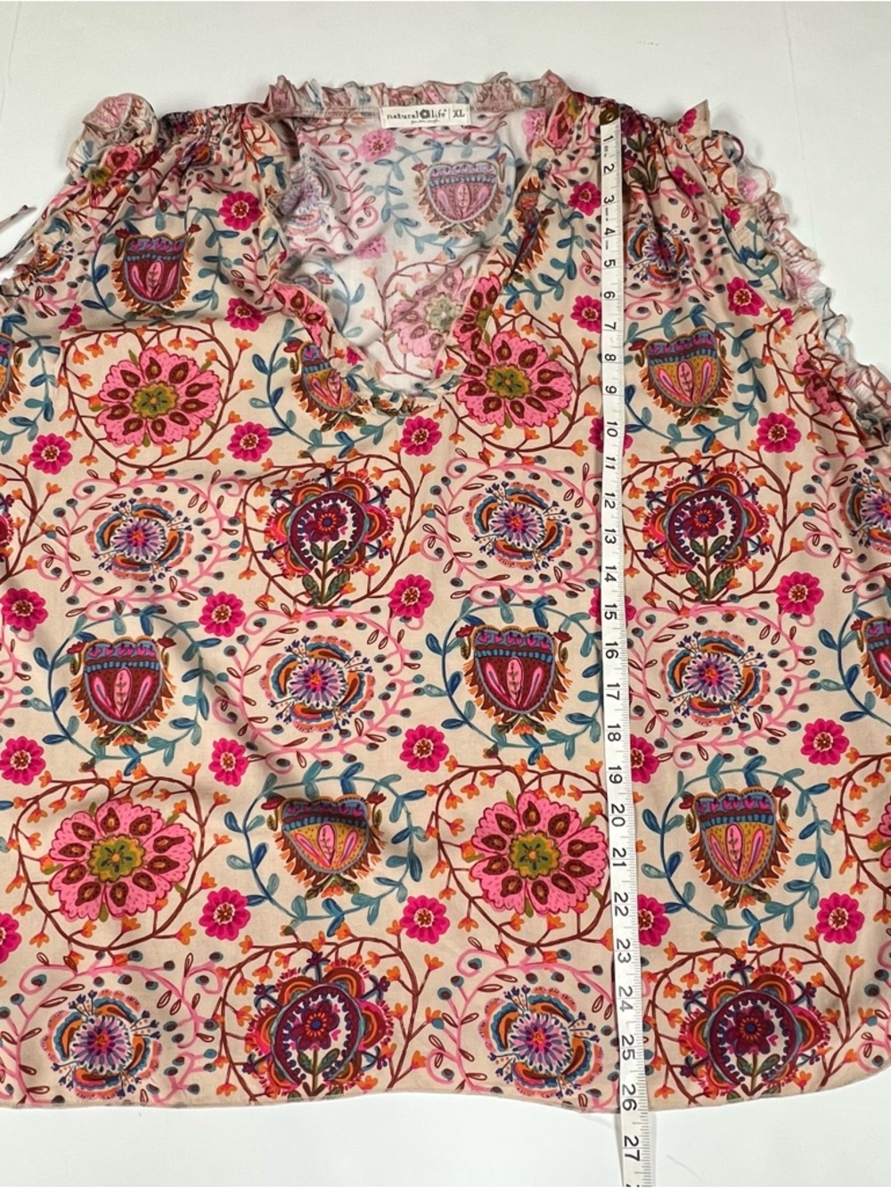 Natural Life Floral Ramona Sleeveless Top, Size XL Boho - Picture 11 of 11